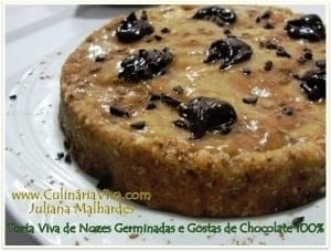 Receita de Cacau – Torta De Nozes Germinadas Com Pasta De Cacau Cru