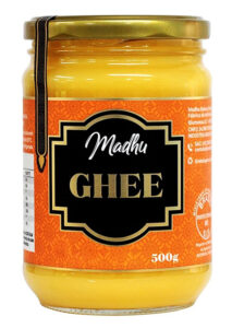 Manteiga Ghee Zero Lactose Pote Vidro 500g - Madhu Bakery