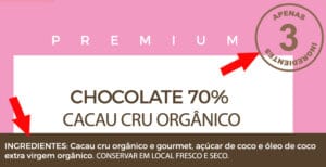 Ver Exemplo de rótulo chocolate saudável 70% natural Exemplo de rótulo chocolate saudável 70% natural