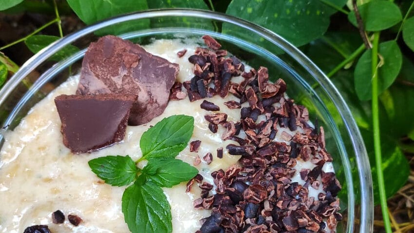 Receita Bowl Frugal Refrescante com Nibs de Cacau Cru