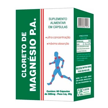 Cloreto de Magnésio P.A. 500mg 60 Cápsulas - Aroma Cloreto de Magnésio P.A. 500mg 60 Cápsulas - Aroma