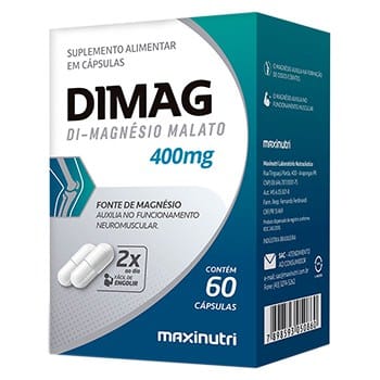 DIMAG Di-magnésio Malato Dimag Encapsulado Maxinutri Mais Vendido