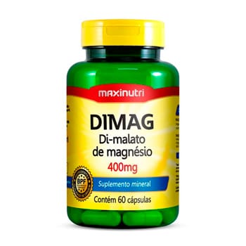 DIMAG Dimalato de Magnésio 400mg 60 Cápsulas - Maxinutri DIMAG Dimalato de Magnésio 400mg 60 Cápsulas - Maxinutri