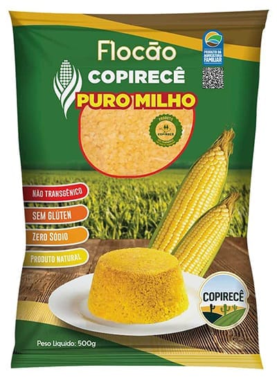 Flocos de Milho Para Cuscuz Sem Glúten Não Transgênico 500g - Copirecê Flocos de Milho Para Cuscuz Sem Glúten Não Transgênico 500g - Copirecê