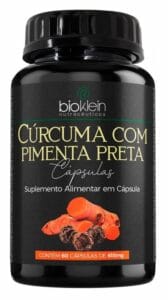 Cápsula de Cúrcuma (Açafrão da Terra) com Pimenta Preta - Bioklein Cápsula de Cúrcuma (Açafrão da Terra) com Pimenta Preta