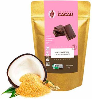 Chocolate 70% Cacau Cru Orgânico Premium 150g - Planeta Cacau - Mais Vendido